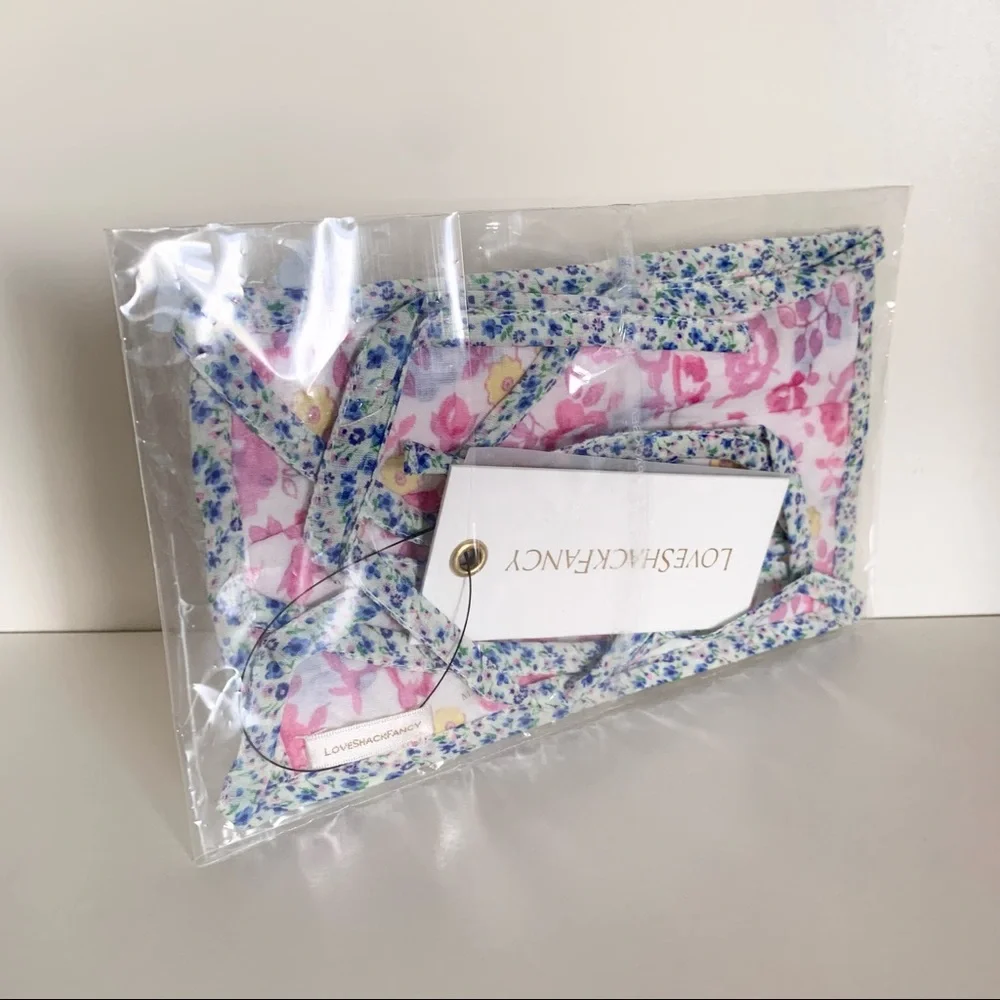 LoveShackFancy embroidered face mask ditsy floral